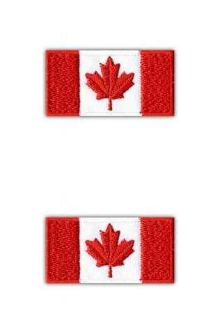 Set mit zwei – Flagge von Kanada – 5,1 cm – zum Aufnähen – bestickter Aufnäher/Abzeichen/Emblem