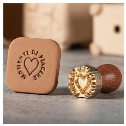 ATIJAA Benutzerdefinierter Töpferstempel, personalisierter Töpferstempel mit abnehmbarem Griff, individueller Tonstempel für Töpfer, DIY-Seifenzubehör