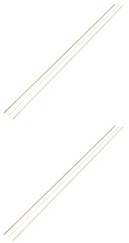 Healeved 6pcs Long Brass Rods Assortment Solid Brass Rod Kit for Craft Making Diy Projects