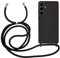 MyGadget Handykette für Samsung Galaxy A55 5G - [ Hülle mit verstellbaren Band ] - TPU Handyhülle mit Handyband zum Umhängen - Kordel Schnur Case Schutzhülle - Schwarz