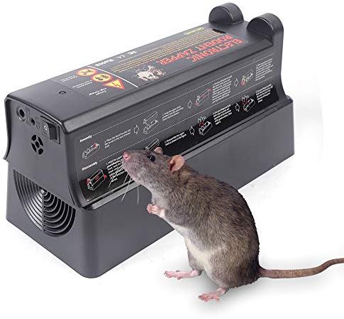 Elektrische Mausefalle groß 7000V Elektrische Rattenfallen mit Anti-Fluchttür, Rat Trap Wiederverwendbar, USB Rechargeable für Mäuse, Hamster, zur Effektiven Mäuse- & Rattenbekämpfung