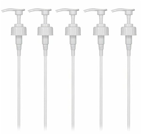 Lot de 5 distributeurs de 5 litres pour bidon de 5 litres – Dose de 4 ml idéale pour shampooing, alcool, huiles, etc. 38 mm