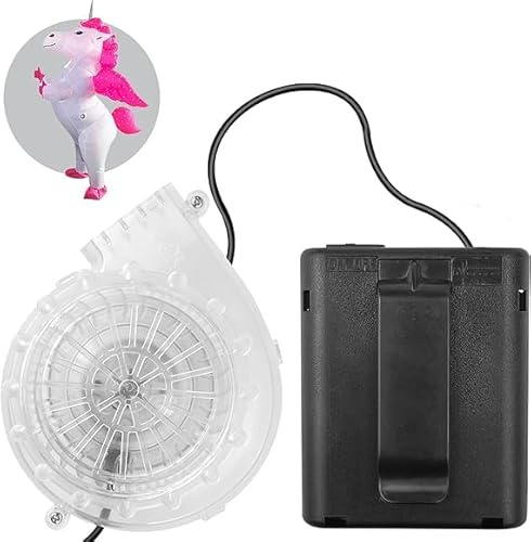 Inflatable Costume Fan Replacement, Dinosaur Costume Mini Blower Fan for Holiday Halloween Inflatable Costume Blow Up, Mini Blower Fan-Transparent-1set, M