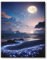 77iiAii Malen Nach Zahlen Erwachsene Mond, Malen Nach Zahlen DIY Kreativ Bastelset für Erwachsene und Mädchen Geschenk- 40x50cm Faltenfreie Leinwand