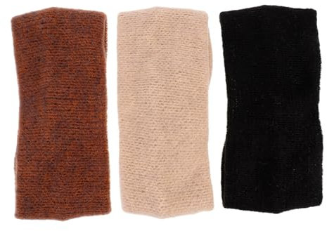 DEARMAMY 3pièces Bandeaux Coton Épais Et Élastiques Pour Femmes Accessoires Hiver Chauds Et Confortables