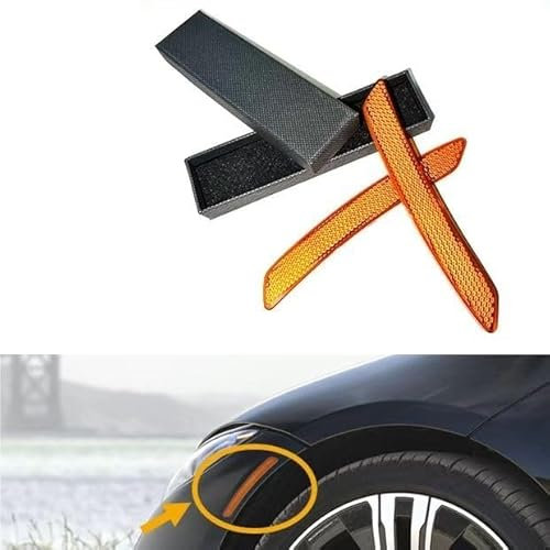 SHENGG 2 stücke Auto Reflektierende Aufkleber Auto Tür Aufkleber Aufkleber Warnung Reflektierende Band Streifen 3 Farben Sicherheit Mark Auto Reflektor Aufkleber(Orange)
