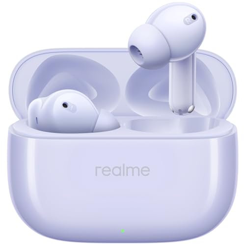 realme T310 Cuffie Bluetooth 5.4, Auricolari Wireless, Cancellazione del Rumore Ibrida da 46 dB, Driver per Bassi Dinamici da 12,4 mm, 40 Ore di Riproduzione Totale, Resistenza Acqua IPX5, Viola