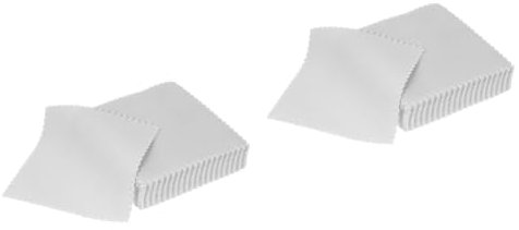 Healeved Paño De Limpieza Paños Limpiador Pulido Paño para Pulir Joyas Polaco Paño para Pulir Plata Paño Plateado para Limpiar Plata Ante Grey 50 Piezas*4