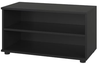 Vicco Wohnzimmerschrank Berno, Schwarz, 70.8 x 38.9 cm mit 2 Fächern
