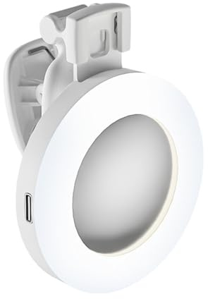 Video Conference Lighting Rings Light Clip On Laptop Monitor With 3 Dimmable Color & 9 Brightness Levels Live Streaming Led Phone Light For Video