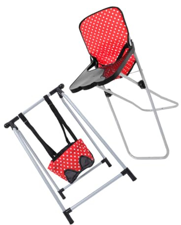 JOINPAYA 2pcs Doll Accessories Playset with Sturdy High Chair and Swing Realistic Pretend Play Furniture for Various Dolls Enhances Childs Interactive Dollhouse Experience