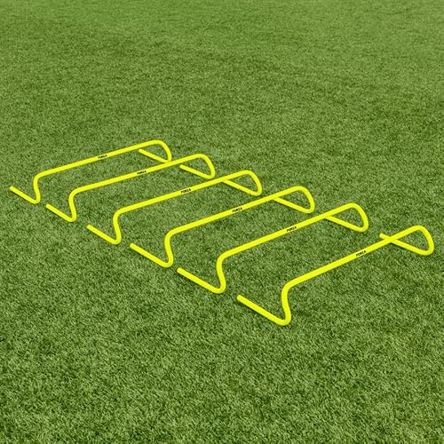 FORZA Wide Speed Training Hurdles – Pack of 6 Agility & Coordination Equipment for Athletes – Shatterproof Plastic Design – Available in 3 Heights – Ideal for Schools, Coaches & Club Training