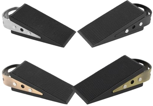 Beavorty 4 Stück pack Türstopper Keil aus Edelstahl Rutschfest mit Weicher Gummioberfläche Sicherheitstürkeil für Metall Glas und Brandschutztüren im Büro Zuhause und Klassenzimmer