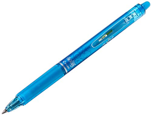Pilot Frixion Clicker Retractable Erasable Rollerball 0.7 mm Tip - Light Blue, Box of 12