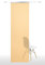 Gardinia 12656 Flächenvorhang Stoff Uni ohne Beschwerungsprofil, 60 x 245 cm, Papaya