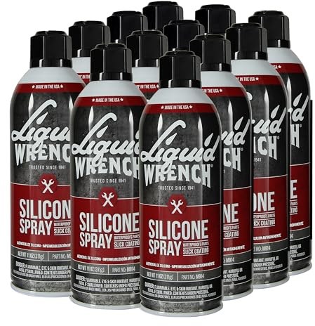 Liquid Wrench M914 Silicone Spray Lubricant - 11-Ounces, Pack of 12 - Waterproofs Parts - Silicon Spray - Automotive Silicone Lube - Long-Lasting Lubrication for Multi-Purpose Use