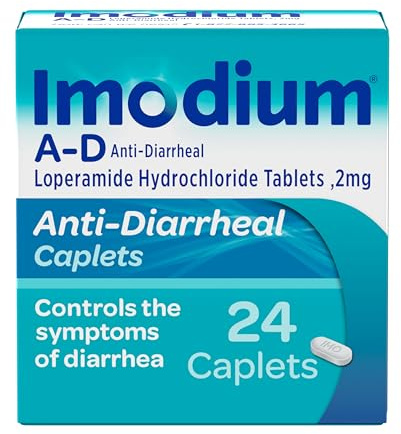 Imodium A-D Diarrhea Relief Caplets with Loperamide HCl, Anti-Diarrheal Medicine to Help Control Symptoms of Diarrhea Due to Acute, Traveler's Diarrhea, HSA/FSA Eligible, 24 ct