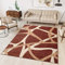 TAPISO Dream Teppich Wohnzimmer Modern Kurzflor Beige Creme Braun Meliert Streifen Design Schlafzimmer Gästezimmer Küche ÖKOTEX 160 x 210 cm