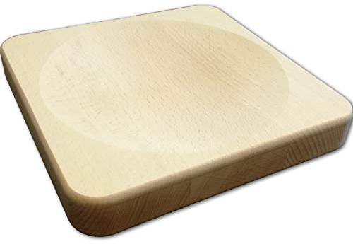HOFMEISTER® Schneidebrett für Kräuter & Gewürze, 20 cm, quadratisches Kräuterbrett mit praktischer Auffang-Mulde, Holzbrett aus 100% EU Produktion, ermöglicht einfaches Schneiden