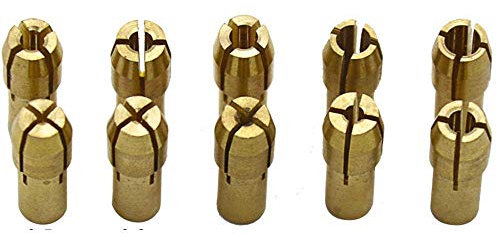 10 punte per mandrino in ottone da 0,5 a 3,2 mm, accessori adatti per utensili rotativi Dremel