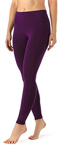 Merry Style Damen Lange Leggings aus Viskose MS10-143 (Pflaume, M)