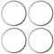 Silit Sicomatic 21.5016.2100 - Set di 4 guarnizioni in silicone, Ø 22 cm, colore: Grigio