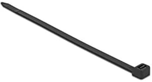 Delock - Fascette Stringitubo Plastica, Reggette Plastica per Cavi, Lunghezza 720 mm, Larghezza 8,8 mm, 10 Pezzi, Colore: Nero