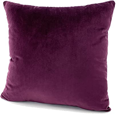 Heimtexland ® Samt Ösenschal, Gardine und Kissenhülle Typ641 (50x50 cm, Aubergine)