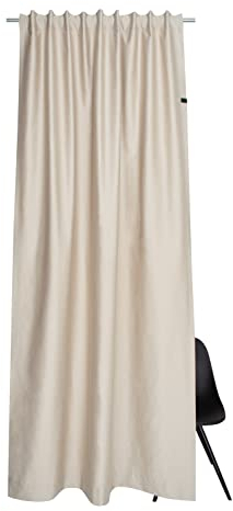 Schöner Wohnen Kollektion Gardine Soft 130x300 - Vorhang 2er Set Blickdicht Sand Baumwollmix - Vorhänge Wohnzimmer - Dekoschal - Curtains