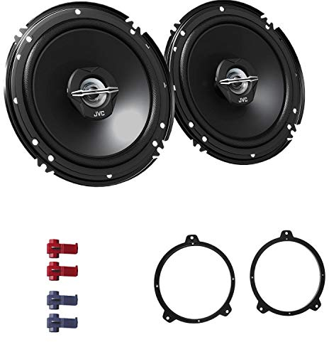 JVC CS-J620X Auto Lautsprecher 16,5 cm mit Einbauset passend für BMW 3er Coupe (E46) 1996-2006 Türen vorne/hinten 600 W 165mm 2 Wege Koax