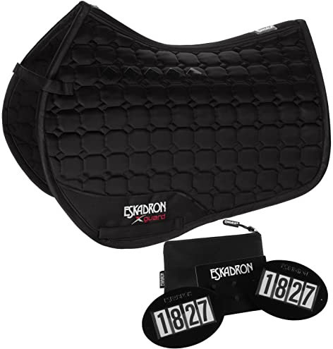 Eskadron Set Schabracke Glosse Compact schwarz & Startnummern Set-Quick, Größe:Vielseitigkeit (VS)