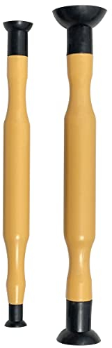 CENWOTL 2-teiliges Hand-Schleifwerkzeug-Set, doppelendiges Ventil, Hand-Lappen, Schleif-Saugnapf-Set