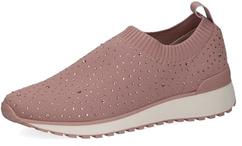 CAPRICE Damen Slip On Sneaker ohne Schnüren zum Schlupfen, Rosa (Rose Knit), 37 EU