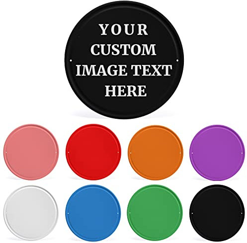 AOOEDM Cartello rotondo Cartello in metallo personalizzato con la tua foto/testo/logo Cartelli in metallo personalizzati per esterni Cucina Bar Pub Caffetteria Decorazione Man Cave