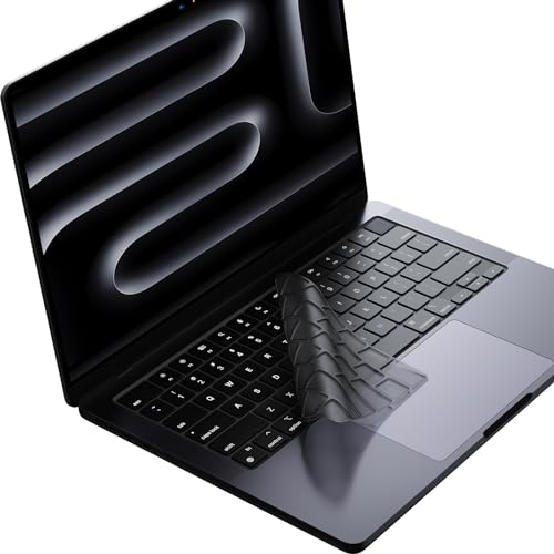 Soonjet Premium-Tastaturabdeckung, ultradünne Tastatur-Schutzfolie für M2, M3, MacBook Air 15 Zoll, M2, M3, MacBook Air 13,6 Zoll, 2024, 2023, 2022, 2021, MacBook Pro 14 Zoll, 16 Zoll, M4, M3, M2, M1