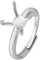 BENECREAT 925 Ringrohlinge Aus Sterlingsilber Mit 4 Krallen, Silberne Verstellbare Ringbasen, 19.4 mm Fingerringbasis, Krallenringkomponenten Für Unregelmäßige Cabochon-Ring