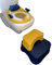 Valtom Toilettensitz Kinder mit Sitzkissen und Tritthocker, kinderfreundliches Tierdesign, 2-8 Jahre, Anti-Rutsch Vorrichtungen