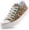 sharllen Ladies Canvas Shoes Women, Unisex Lace up Plimsolls Pumps Low Top Trainers for Men Casual Sneakers Canvas Plimsoles Flat Shoes(Leopard red 285)