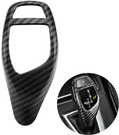 Auto Schalthebelknauf Getriebegriff Abdeckung Schaltknüppel Aufkleber, Carbon Fiber Schaltknauf Abdeckung Shell, auto Innenraum Zubehör compatibile mit F12 F21 F30 F35 F13 F15 F26 F16 F23 F36 F20