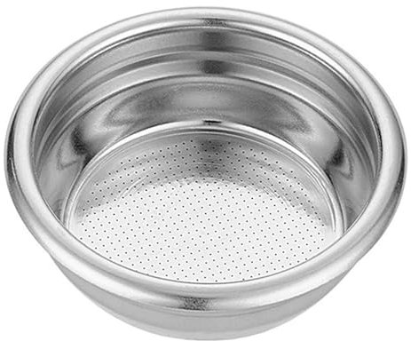 Stainless Steel Coffee Filter, 58mm Reusable Coffee Filter Coffee Portafilter Basket Pressurized Mesh Filter Basket Coffee Machine Replacement Parts (Double Cup Size)
