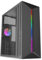 MARS GAMING MC-Blaze, Gaming-Gehäuse ATX, 1x 80mm FRGB Rücklüfter, RGB LED-Frontstreifen mit Mehreren Effekten, Seitliches Vollfenster, Mid-Tower PC mit Großem Innenraum, Schwarz