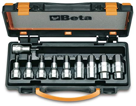 Beta 9200443 Model 920 Pe/C10 Socket Drivers for Item 920Pe In Case, 1/2 Drive, 10 Pieces