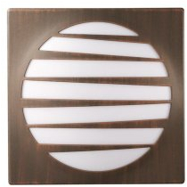 Massive Wall Light – Outdoor Lighting (Wall, Fluorescent, AC, Warm White, E27, Brown)