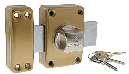 BRICARD 1952 SCHLOSS Alpha mit Knopf Zylinder 45 mm Ø 22 mm gold