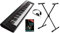 Yamaha Piaggero NP-12B Kit piano portable avec 61 touches dynamiques, 10 sons de qualité, fonction enregistrement, avec support de clavier, casque et école de piano, USB, fonctionnement sur piles
