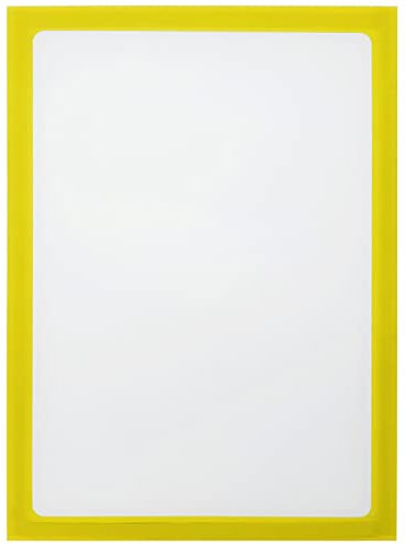 PrimeMatik - Magnetrahmen Magnetic Dokumenten-Displayhalter in A4 mit gelb flexiblen Rahmen