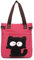KAUKKO Canvas Handtaschen Niedliche Katzen Shopper Schultertasche Frauen Ideal Geschenk für Mädchen, Damen, Katzen Liebhaber,Rot-94