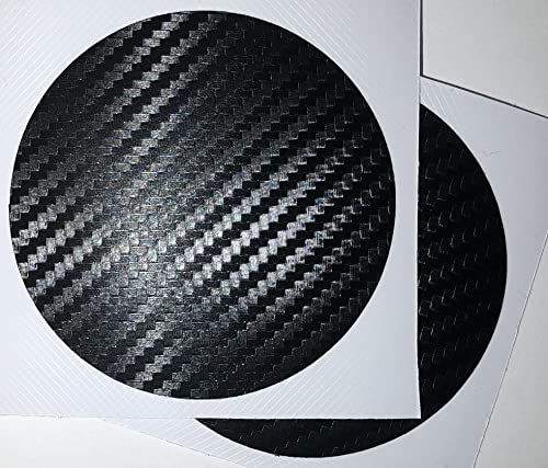 2x 82mm Emblem Folie Carbon schwarz
