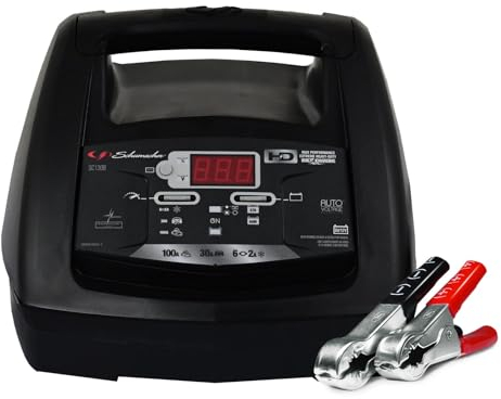 Schumacher Electric 6A Car Battery Charger and 100A Engine Starter, 6-in-1 Solution, Maintainer, 30A Boost, for 6V/12V Power Sport, Automotive, and Marine Batteries, SC1308