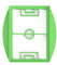 3DREAMS Keksausstecher Fußball Feld Fussball Stadion Rasen Ausstecher inkl. Anleitung und 2 Keksrezepten - aus Bio Kunststoff Made in Germany